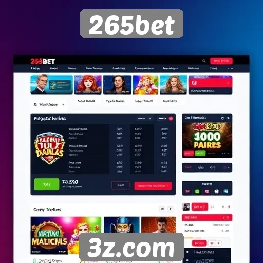 Análise da interface do usuário no site 265bet